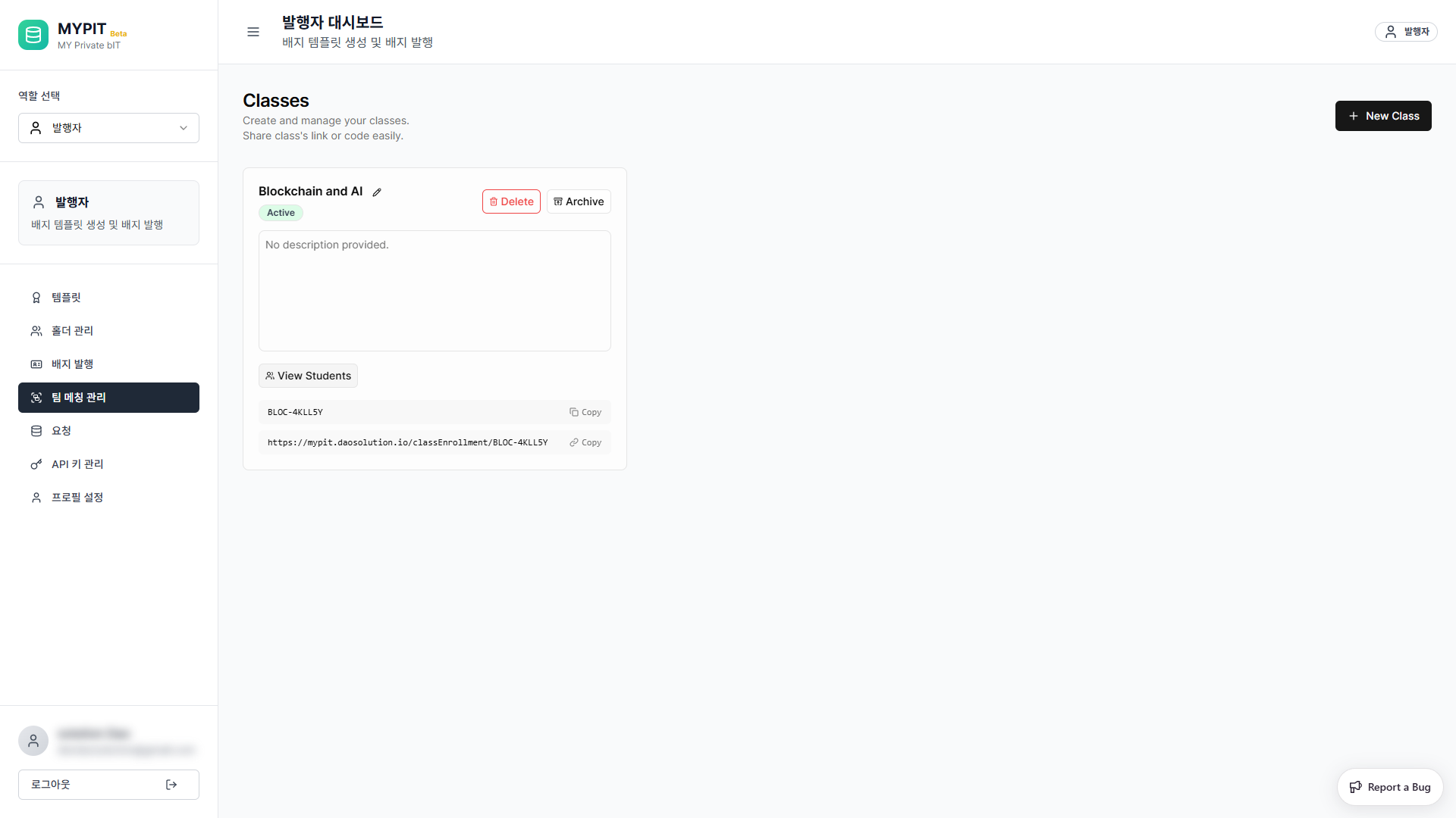 Team Matching — Classes